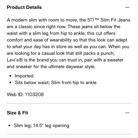 Men’s Levi’s 511 Slim Fit Jeans - Picture 10 of 11